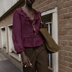 ZARA RUFFLED BLOUSE